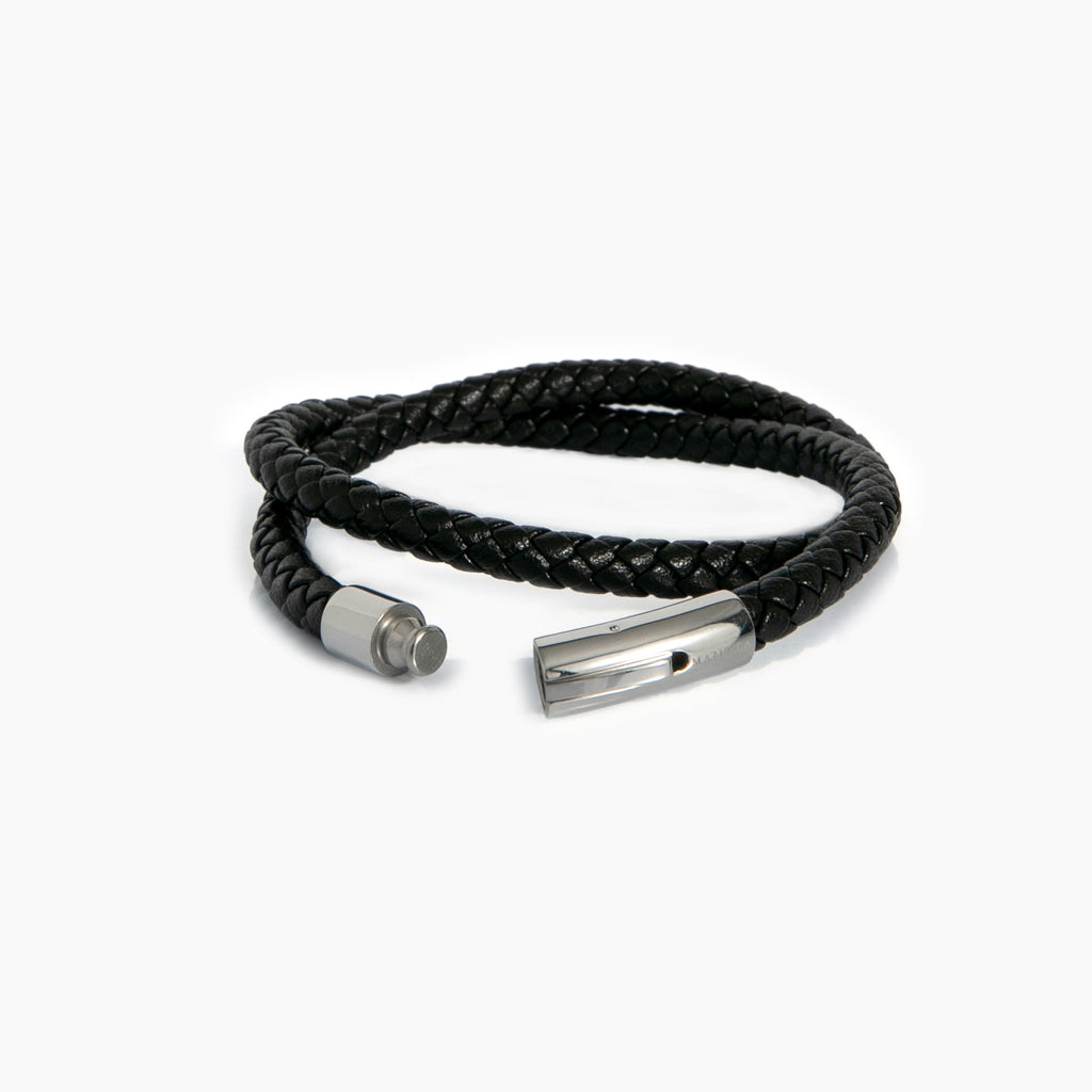 Leather Bracelet Silver