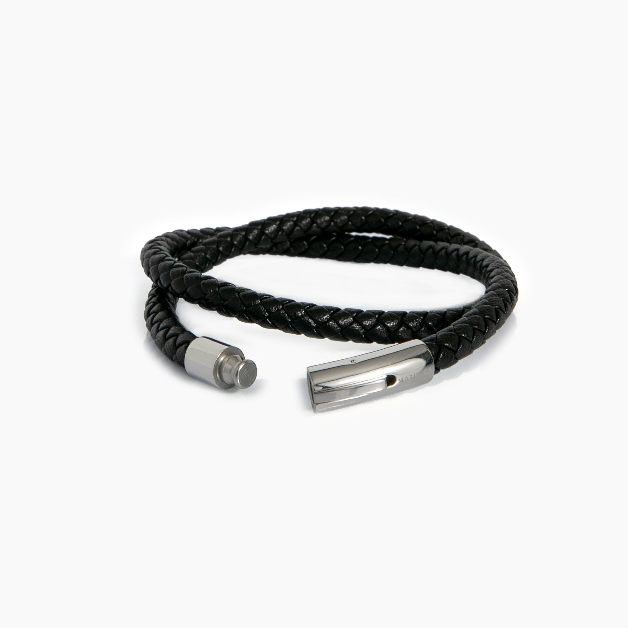 Leather Bracelet Silver
