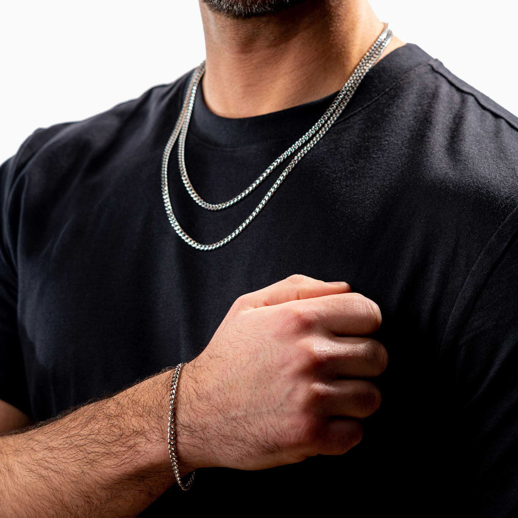 Cuban Bracelet Silver - 4 mm