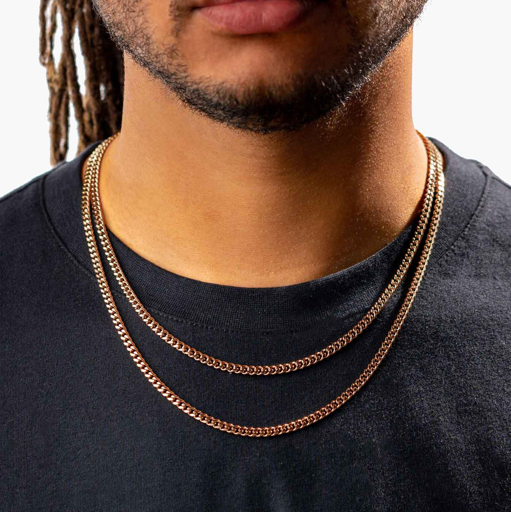 Cuban Chain Rose Gold - 4mm