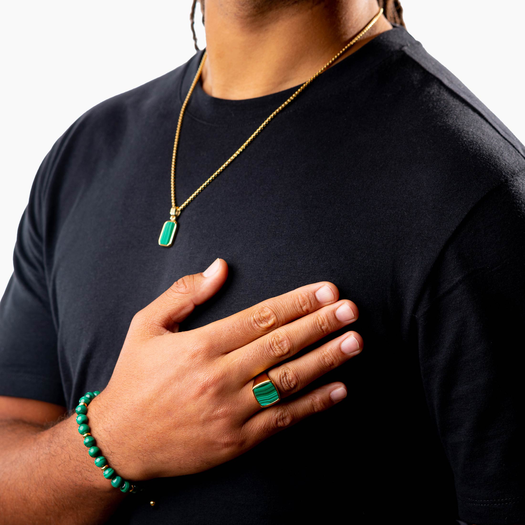 Malachite Bracelet Gold