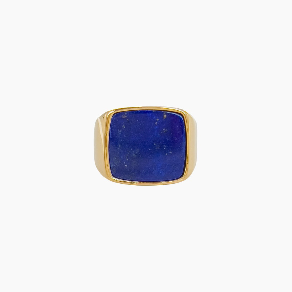 Lapis Signet Ring Gold
