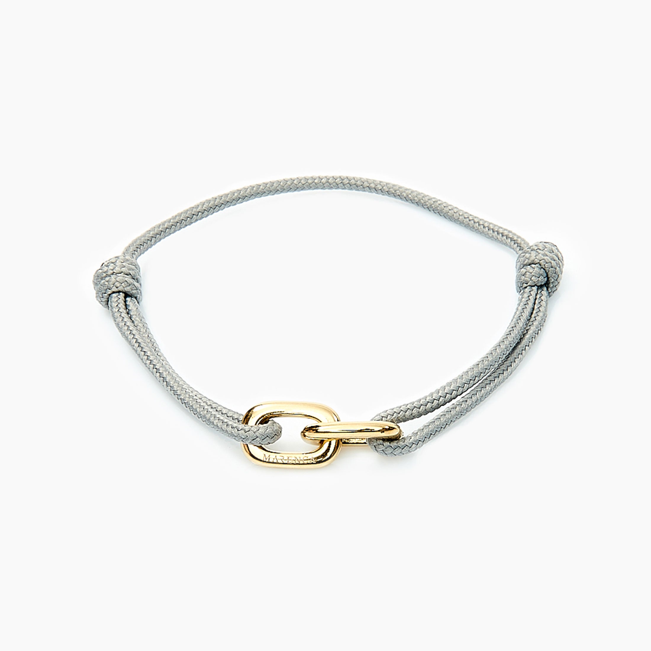 Grey Rope Bracelet Gold