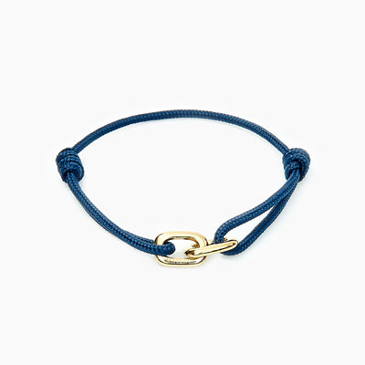 Blue Rope Bracelet Gold