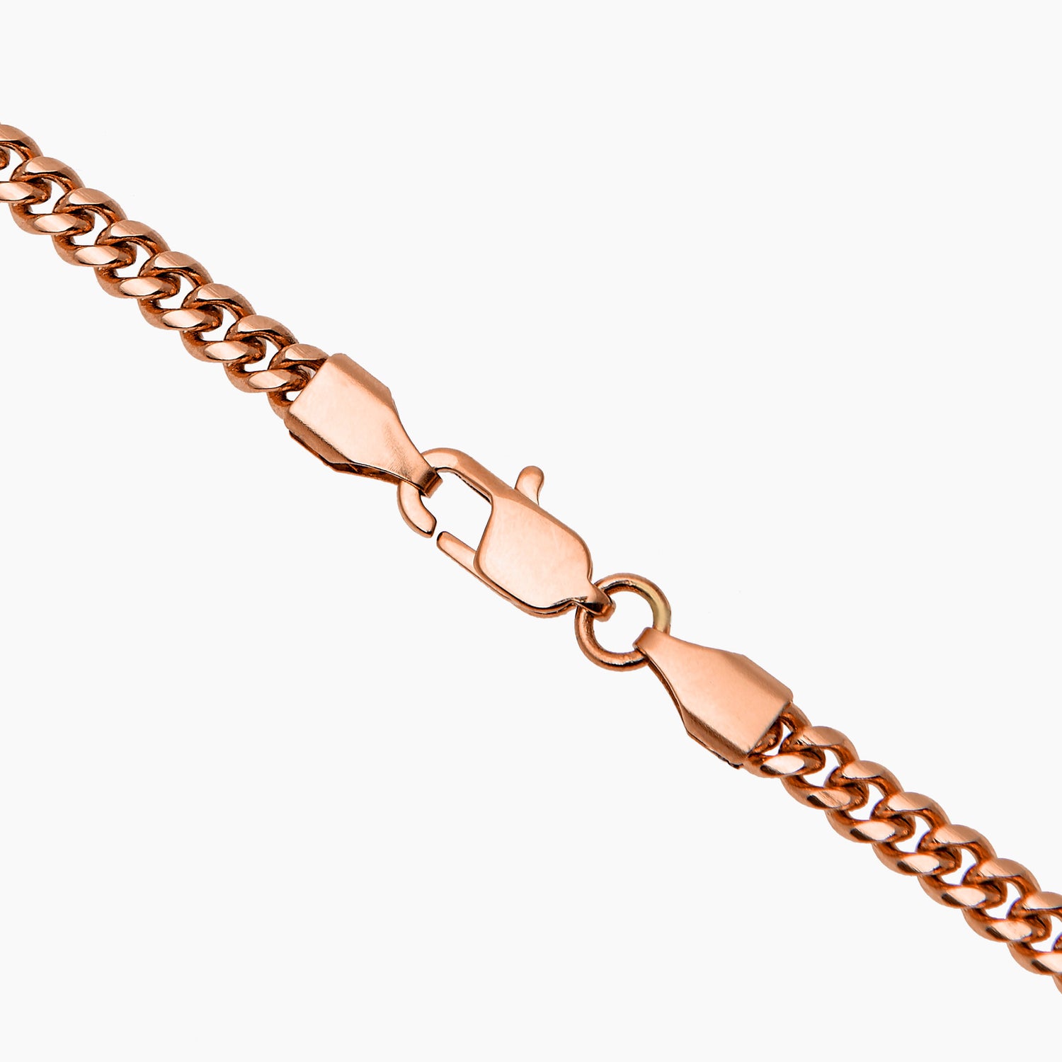 Rosé Gouden Cubaanse Schakelketting - 4 mm