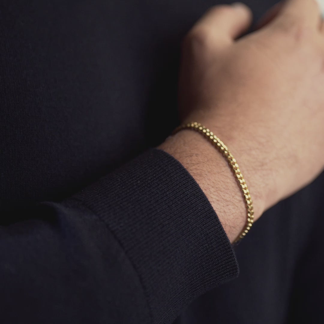 Cuban Bracelet Gold - 4 mm